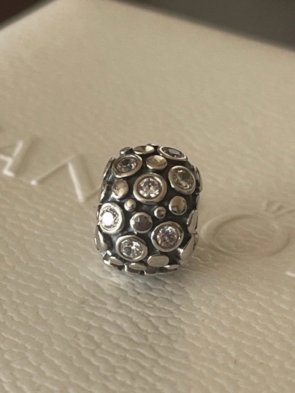 Pandora Retired Encore Clip - Clear Cubic Zirconia Charm